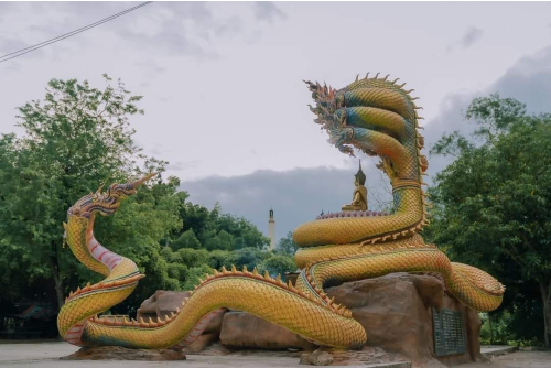 ภาพพระสัตตนาคจำปาศรี วัดดงยาง (ที่มา : พระสัตตนาคจำปาศรี วัดดงยาง, 2565)