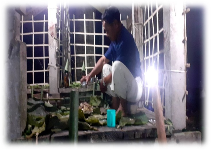 นายวินัย หล้ามา ปราชญ์ชาวบ้านด้านผู้นำศาสนพิธี(เก๊าผี) และการจักสาน