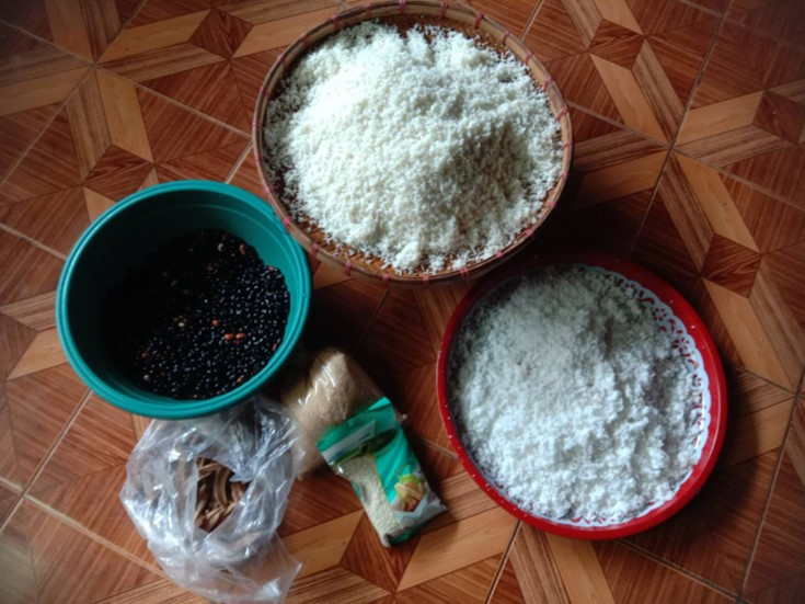 วัสดุอุปกรณ์ในการทำข้าวต้มใบก๋ง
