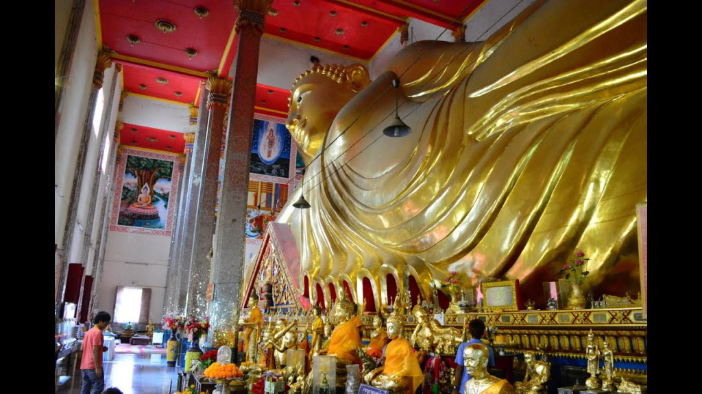 ภาพที่ 4 พระนอนยาวที่สุดในไทย ณ วัดบางพลีใหญ่กลาง (ที่มา: https://www.faiththaistory.com/wat-bangpleeyai-klang/)