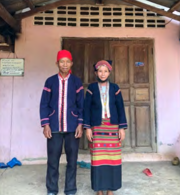 การแต่งกายของกลุ่มชาติพันธุ์ขมุหรือกำมุบ้านวังผา (ที่มา : กัญญภัส สิริรุ่งวนิช, 2564)