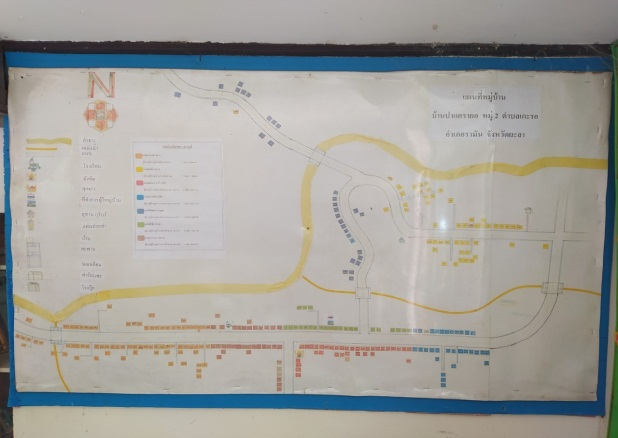 แผนที่ชุมชนบ้านปาแตรายอ (ที่มา : อับดุลเลาะ รือสะ, 2566)