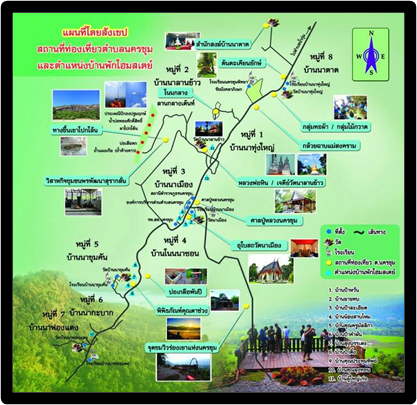 แผนที่บ้านนาเมือง
(ที่มา : นครชุมโฮมสเตย์ โฮมสเตย์วิถีชนบท, Facebook)