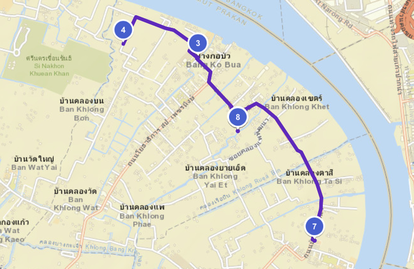 เส้นทางท่องเที่ยวชมรมส่งเสริมการท่องเที่ยวโดยชุมชนตำบลบางกอบัว
(ที่มา : องค์การบริหารการพัฒนาพื้นที่พิเศษเพื่อการท่องเที่ยวอย่างยั่งยืน (องค์การมหาชน))