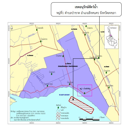 แผนที่แสดงลักษณะที่ตั้งชุมชนบ้านหัวลำภู
(ที่มา :&nbsp;อรทัย หนูสงค์, 2560: 64)