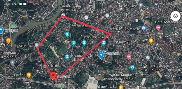 แผนที่แสดงที่ตั้ง
เวียงกุมกาม (ที่มา: Google Maps)