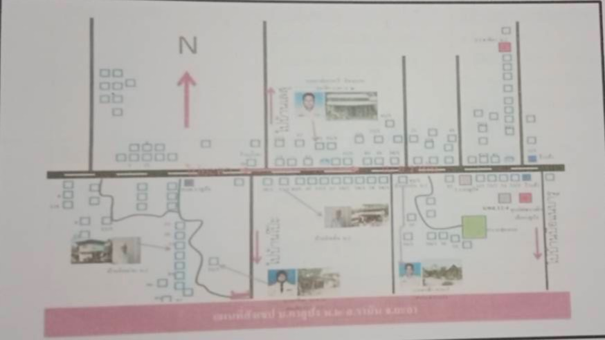 แผนที่ชุมชนบ้านกาลูปัง (ที่มา : บัณฑิตอาสาบ้านกาลูปัง, 2565)