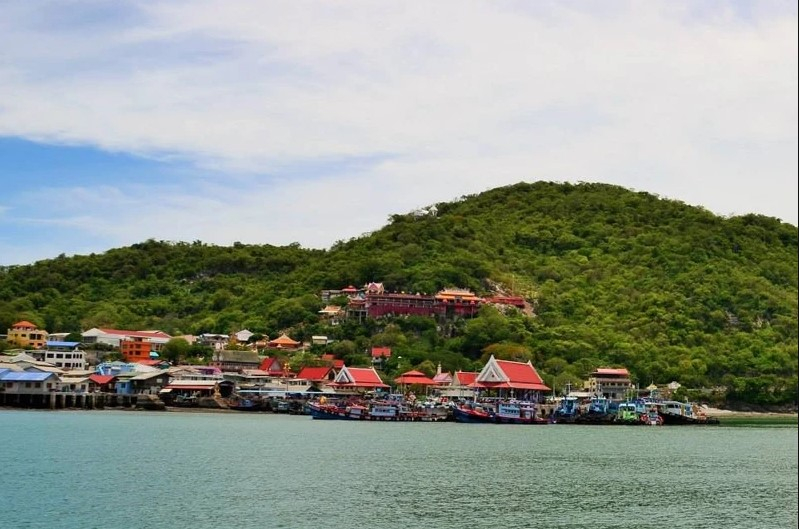 ชุมชนเกาะสีชัง (เมื่อมองจากทะเล) (ที่มา : MGR Online)