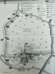 ภาพที่ 2 แผนที่เดินดินชุมชน (กรรณิการ์ ศรีวิจา และคณะ, 2558: 1)