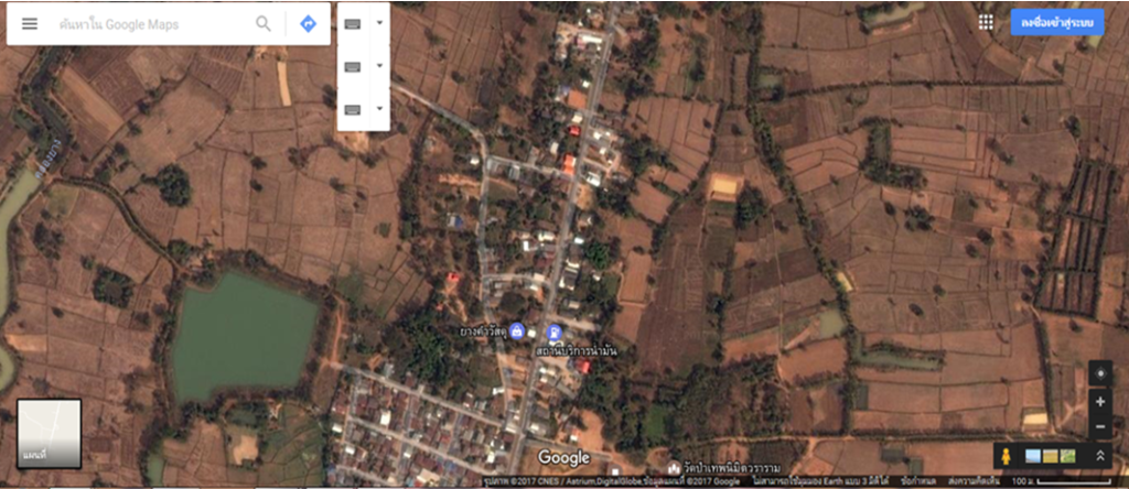 คำอธิบาย: ภาพแผนผังบ้านยางคำ 1ที่มา : จากการสำรวจของนักศึกษาวิทยาลัยพยาบาลบรมราชชนนี ขอนแก่น
