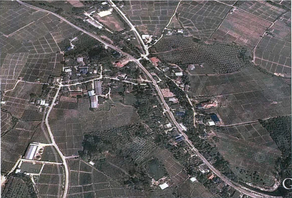 แผนที่บ้านเปียงกอก (ที่มา : กฤตภาส รัญเสวะ,
2558)